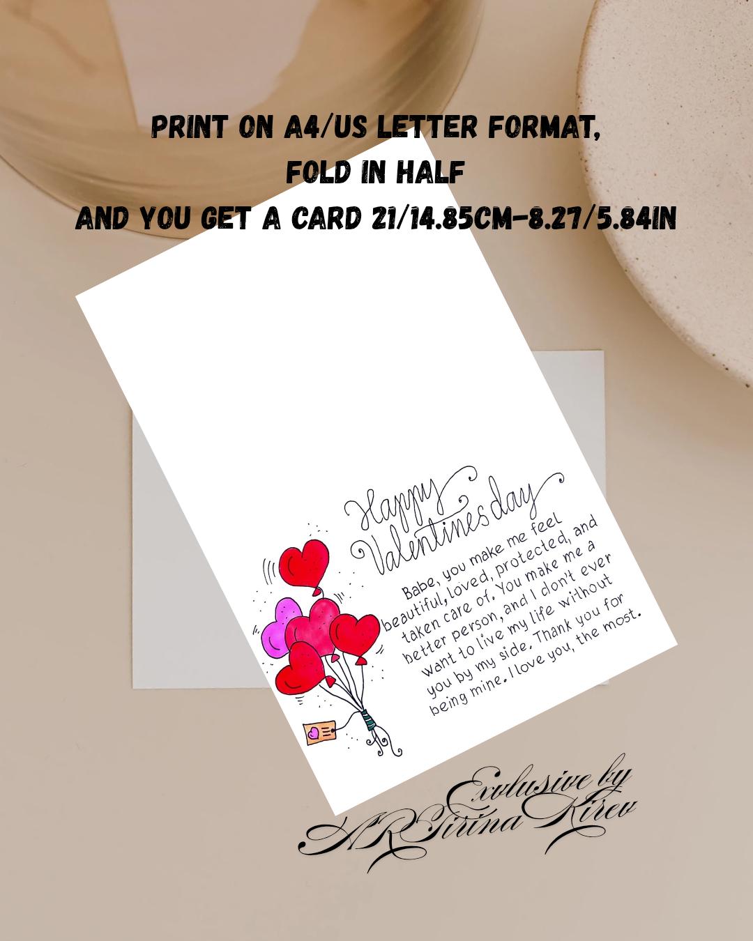 Romantische Valentinstagskarte Für Den Ehemann – Mit Goldenem Umschlag, 20,3 X 13,5 Cm, Zum Selbstgestalten