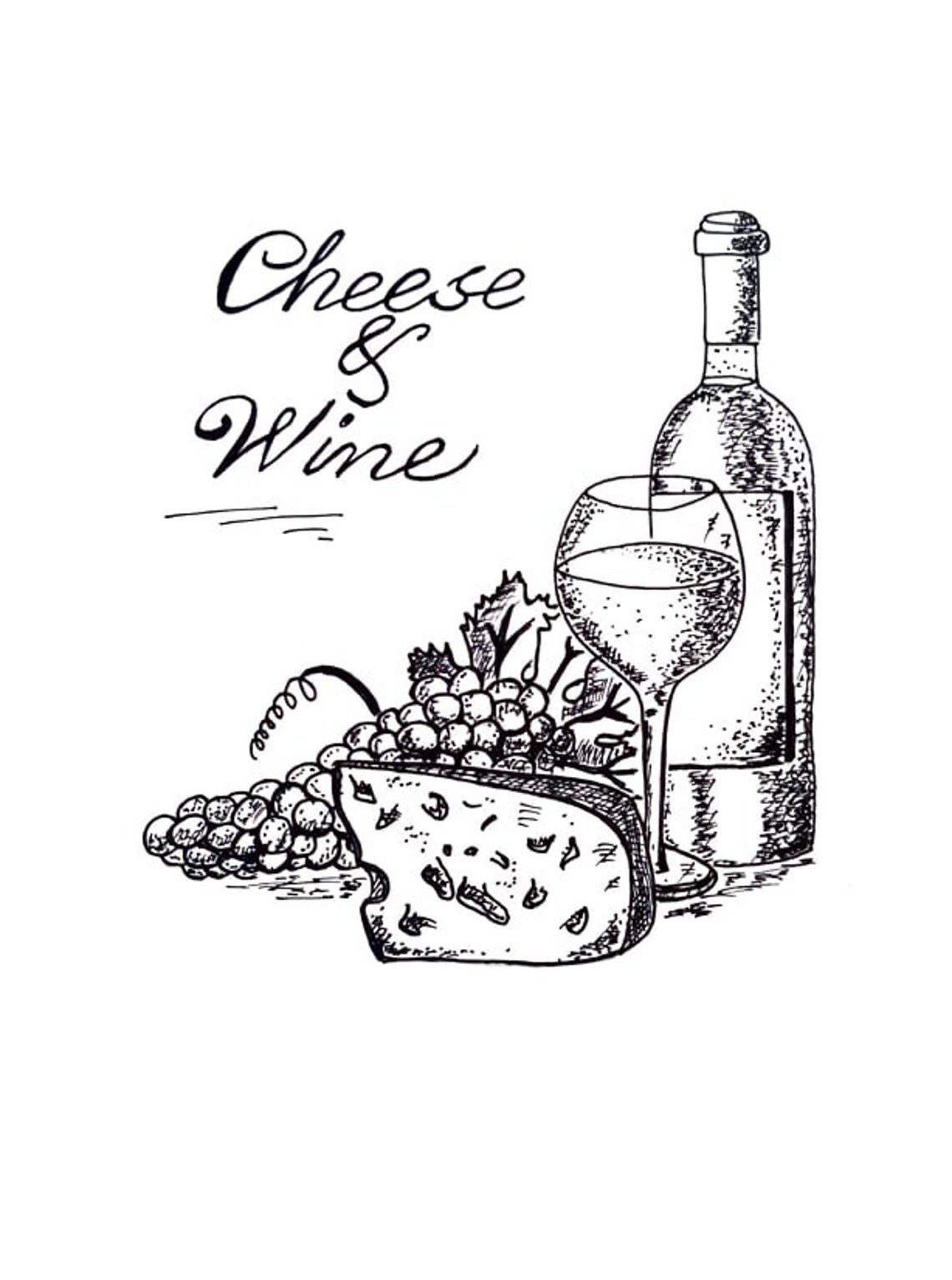 Instant Download Wine and Cheese Wall Art Print Set of 3. Etsy