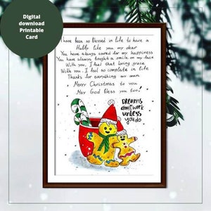 Para o meu marido, vale-presente de Natal para impressão. Cartão de Feliz Natal para impressão para o marido. Cartão de Natal com mensagem romântica. Cartão imprimível.