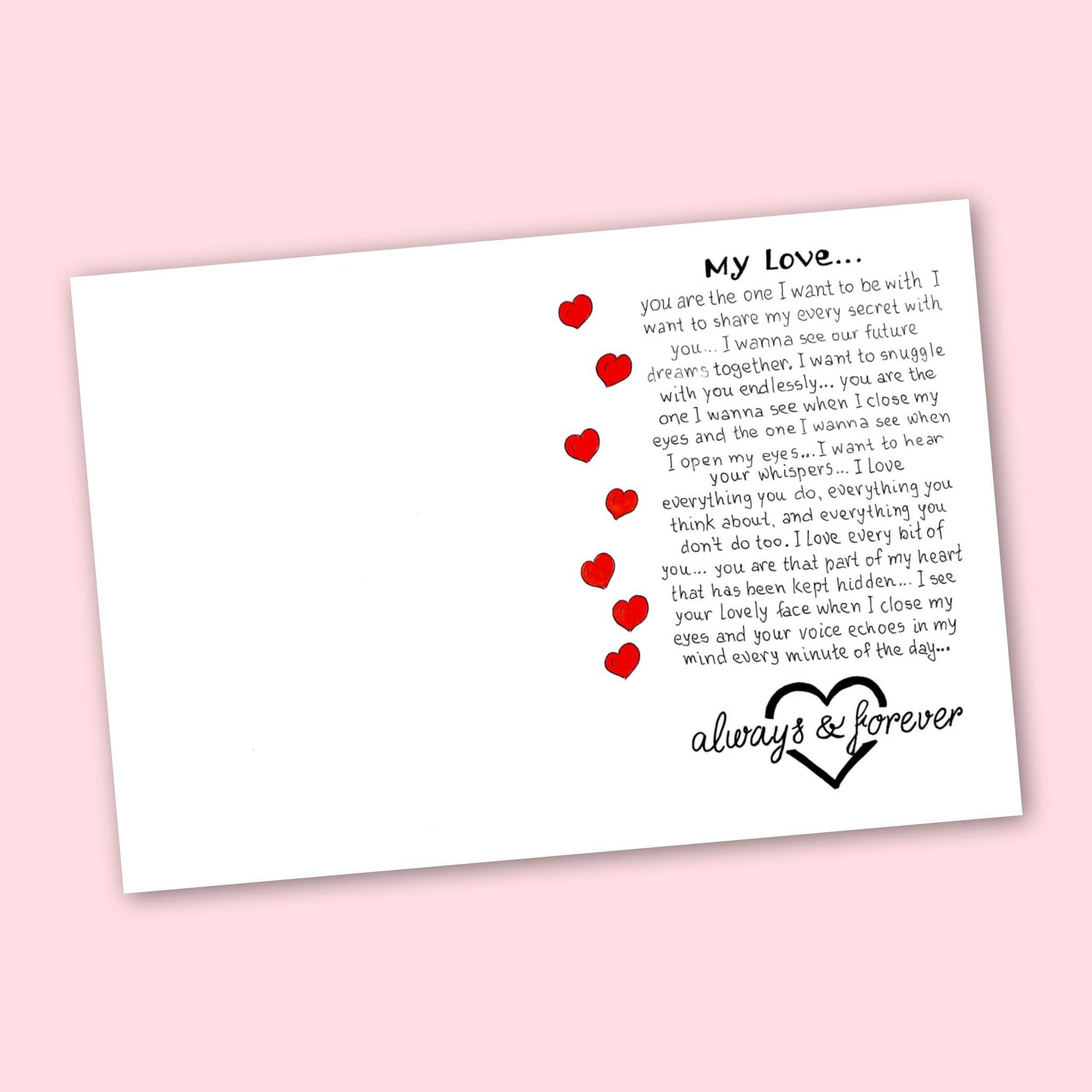 Printable Husband Valentines Day Card Husband Birthday Printable Love Card To My Husband Gift