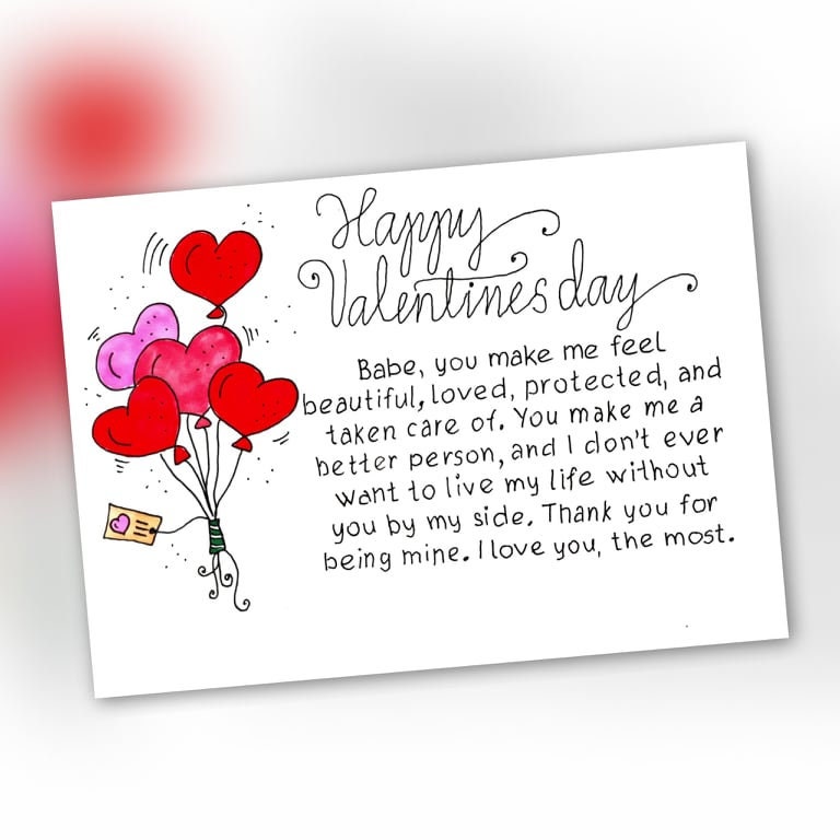 Husband Valentines Day Card Print. Happy Valentines Day Card With ...