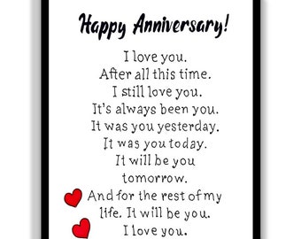 Husband Anniversary Card print. Happy Anniversary Card For Him. I love you Card For Husband. You Are The love Of My Life Digital Card.