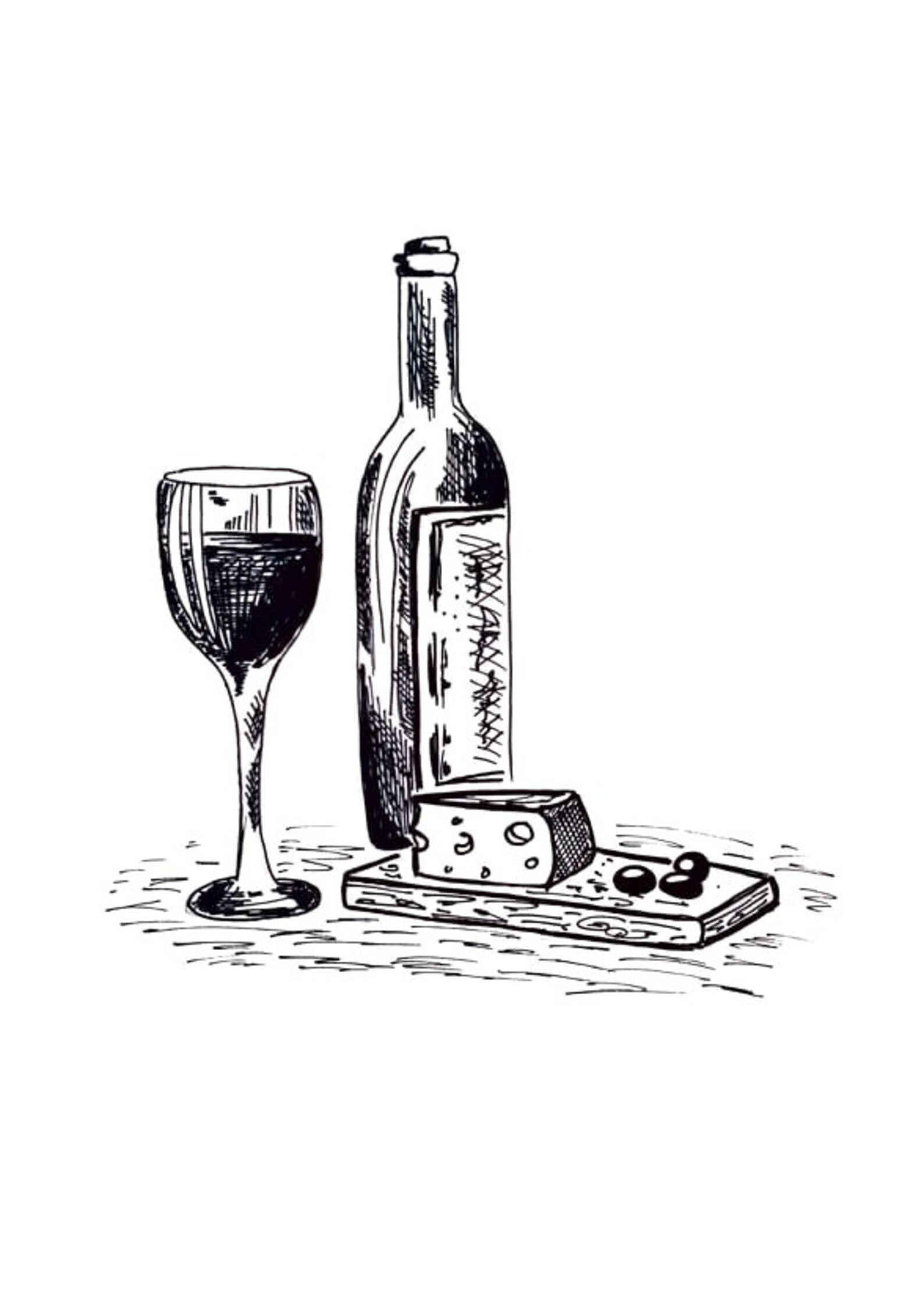 Instant Download Wine and Cheese Wall Art Print Set of 3. Etsy