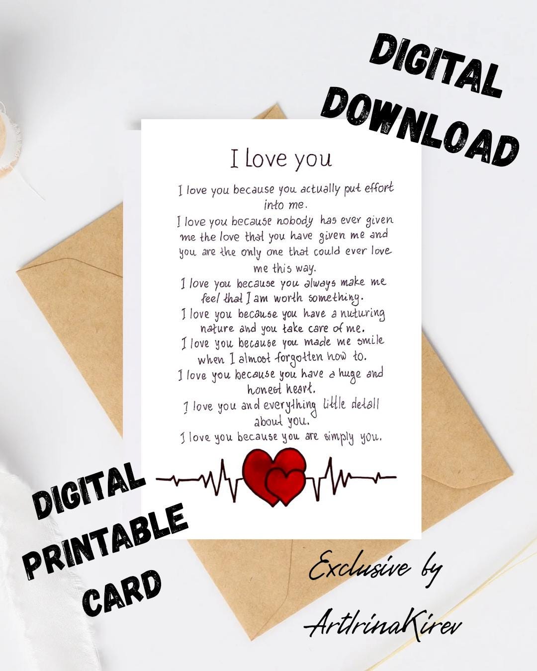 Con Amore A Mio Marito Per Il Tuo Compleanno Biglietto D' Auguri Con Una Scritta Inglese - Foto 12