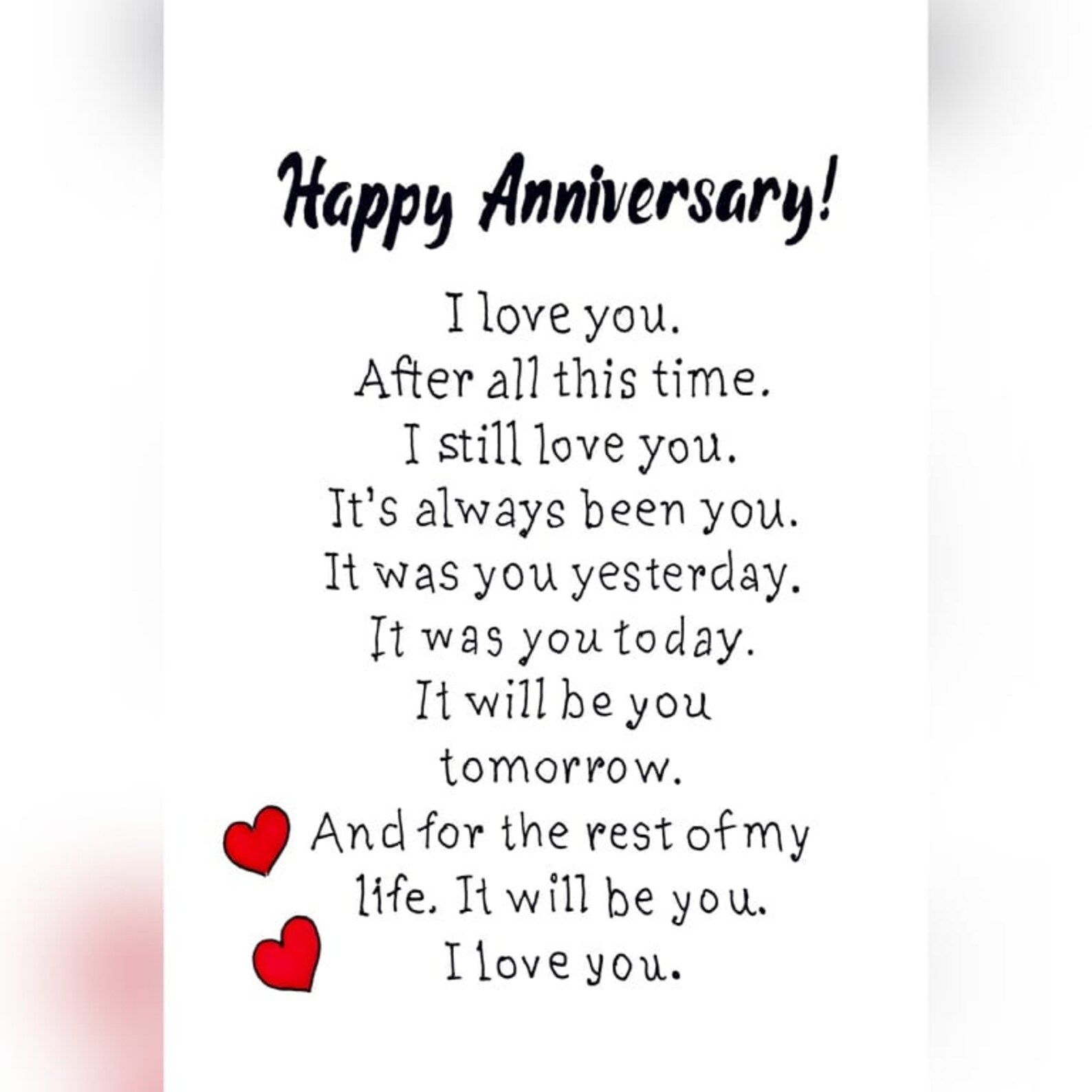 Husband Anniversary Card Print. Happy Anniversary Card for - Etsy