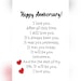 Husband Anniversary Card Print. Happy Anniversary Card for Him. I Love ...