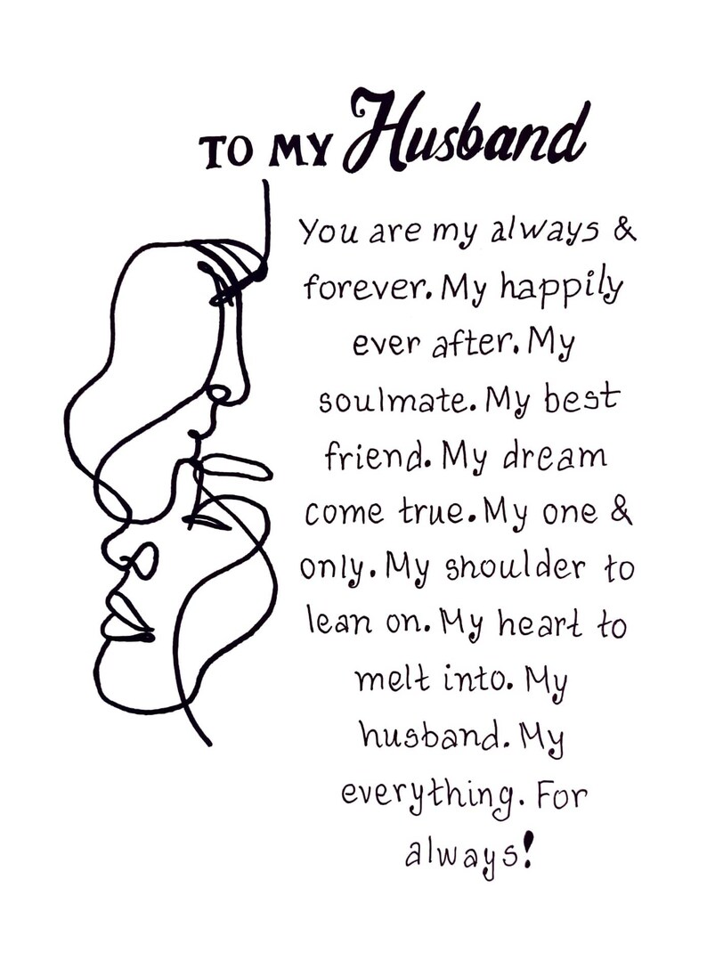 Husband Birthday Card Gift Printable. Anniversary Husband - Etsy