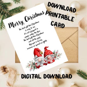 Kerstkaart voor hem/haar print. Kerstkaart voor vriend/vriendin. Romantische kerstkaart afdrukbaar. Digitale download.