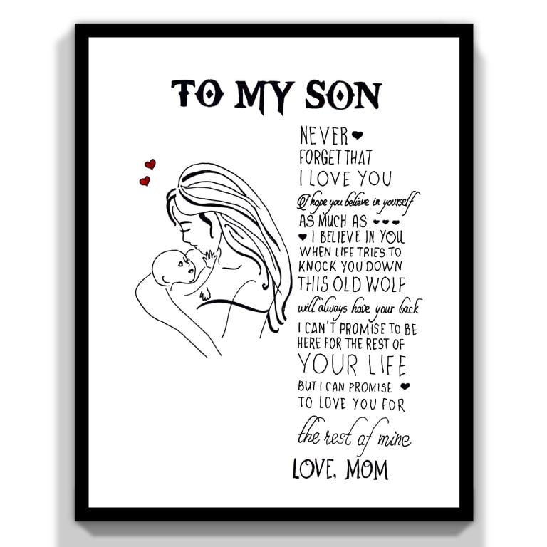 To My Son Love From Mom Digital Card. Never That I Love You