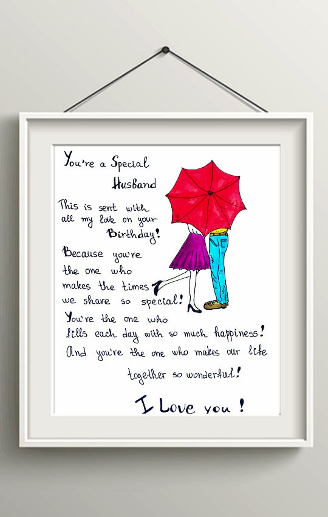 Buy Happy Birthday Husband Card. Cute Message Husband Birthday ...