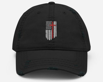 Distressed American Flag Hat, USA Hat, Patriotic American Hat, Christian Cross American Flag