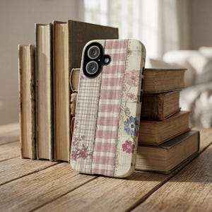 Vintage Patchwork Robuste Hülle, Vintage Patchwork Handyhülle, iPhone 17 16 15 14 13, Samsung Galaxy S26, Google Pixel