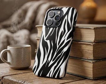Black White Zebra Phone Cases,  Animal Stripes Phone Cover, iPhone 17 16 15 14 13, Samsung Galaxy S26 S25 S24 S23, Google Pixel