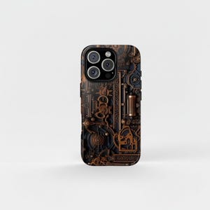 Funda Steampunk Grunge para iPhone, funda industrial vintage, funda mecánica gótica retro para iPhone 16 Pro, funda para Samsung Galaxy para iPhone 15, 14 y 13