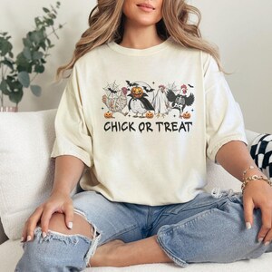 Comfort Colors Halloween Chicken Shirt, Funny Chicken Halloween Shirt, Spooky Season Tee for Chicken Lover, Poultrygeist, Farm Halloween Top