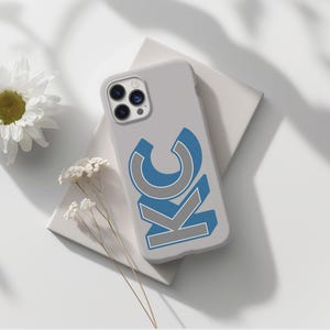 Aangepaste telefoonhoes met initialen, monogram iPhone-hoesje gepersonaliseerd cadeau, Samsung Galaxy Google Pixel-hoesje, vaderdagcadeau, cadeau voor haar