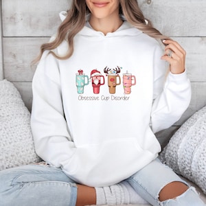 Obsessive Cup Disorder Hoodie | Stanley Becher Typ Becher | Lustiges Hoodie für Mütter, Töchter, Schwestern, Freunde | Tumbler-Liebhaber-Hoodie