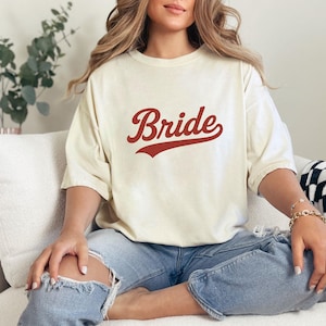 Baseball Bride Comfort Colors Shirt, Bachelorette Party Shirt, Bride Crew Baseball Bach Shirt, Team Bride Shirt, Baseball Bride Shirt