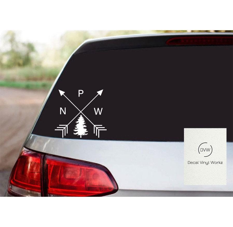 PNW Decals | PNW Arrow Tree| Car Decal | Pacific Northwest Vibes | Tree ...