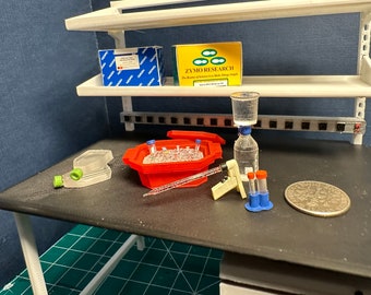 1/12 Scale, Yet Another Set of Miniature Biology Lab Supplies for Diorama/Doll House