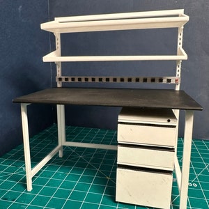 1/12 Miniatur Biologie Labor Bank, Schubladen und Hocker