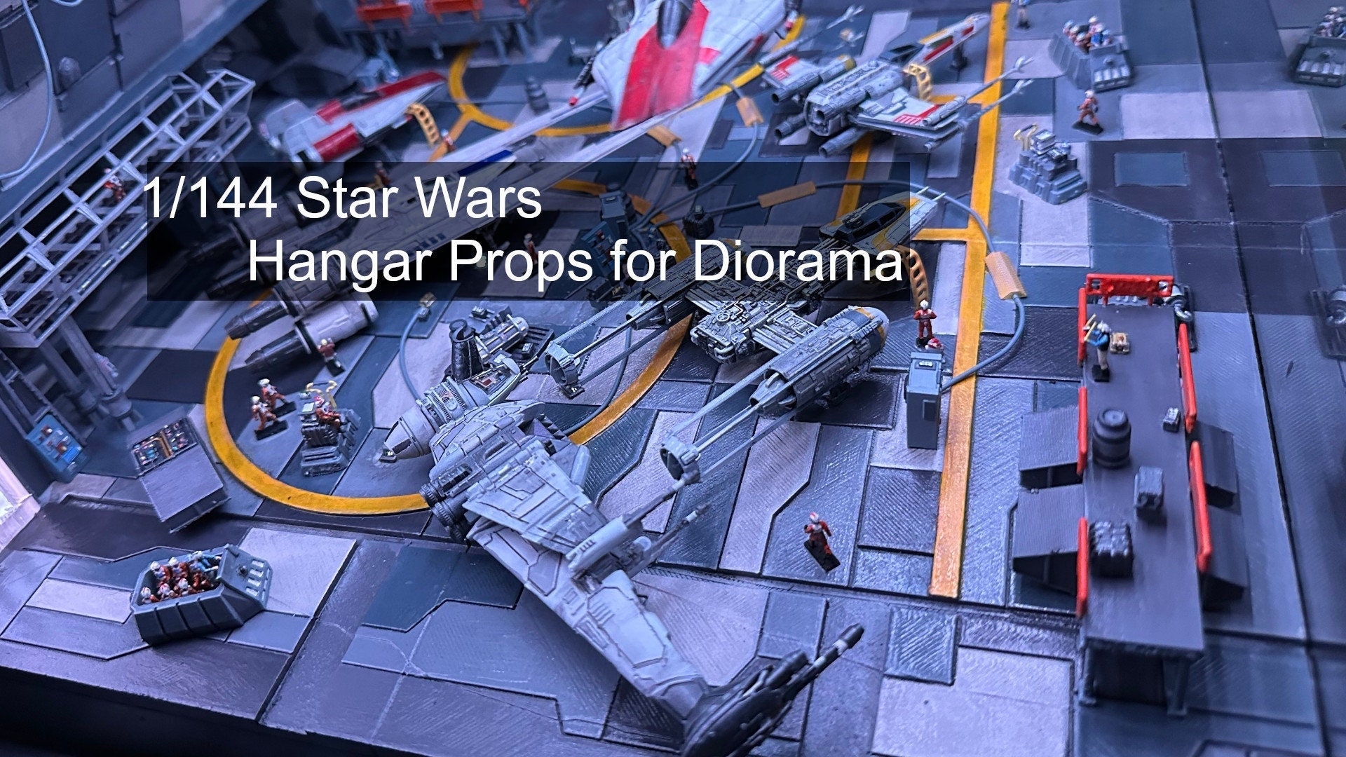 1/144 Scale Star Wars Hangar Props for 3D Printing (digital