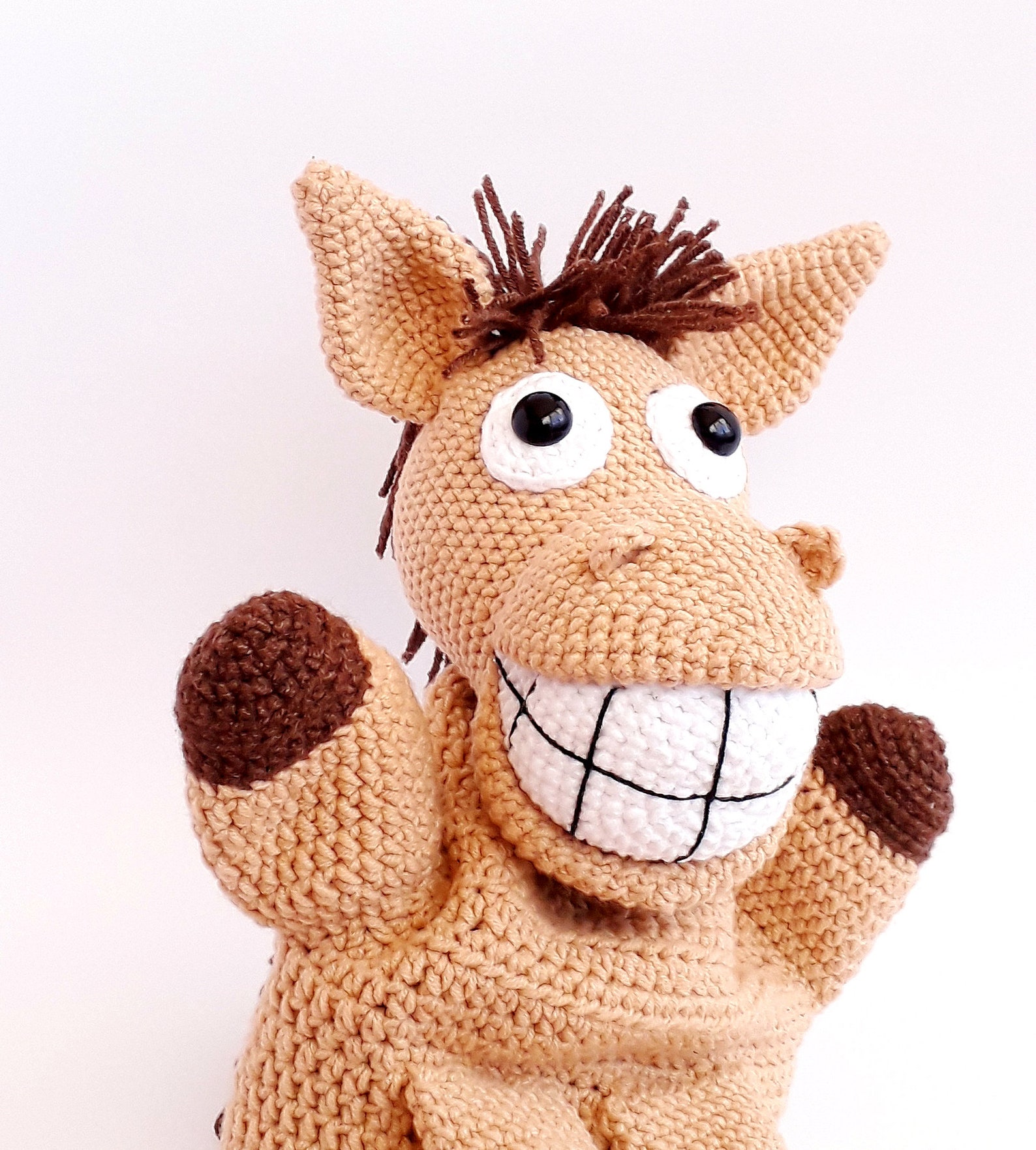 Crochet Pattern Hand Puppet Horse Toy For Kids PDF crochet Etsy