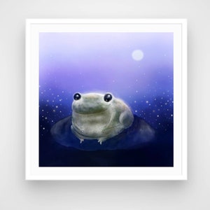 Children art print,nursery wall art,neutral nursery print,nursery wall decor, children room decor,kids room print,cute frog art illustration