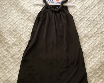 banana republic one shoulder black dress NWT!!! Banana Republic RT$150 Black Tie Satin One-Shoulder Midi Cocktail Dress M