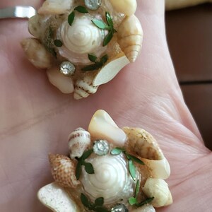 Seashell Vintage Clip-on Earrings
