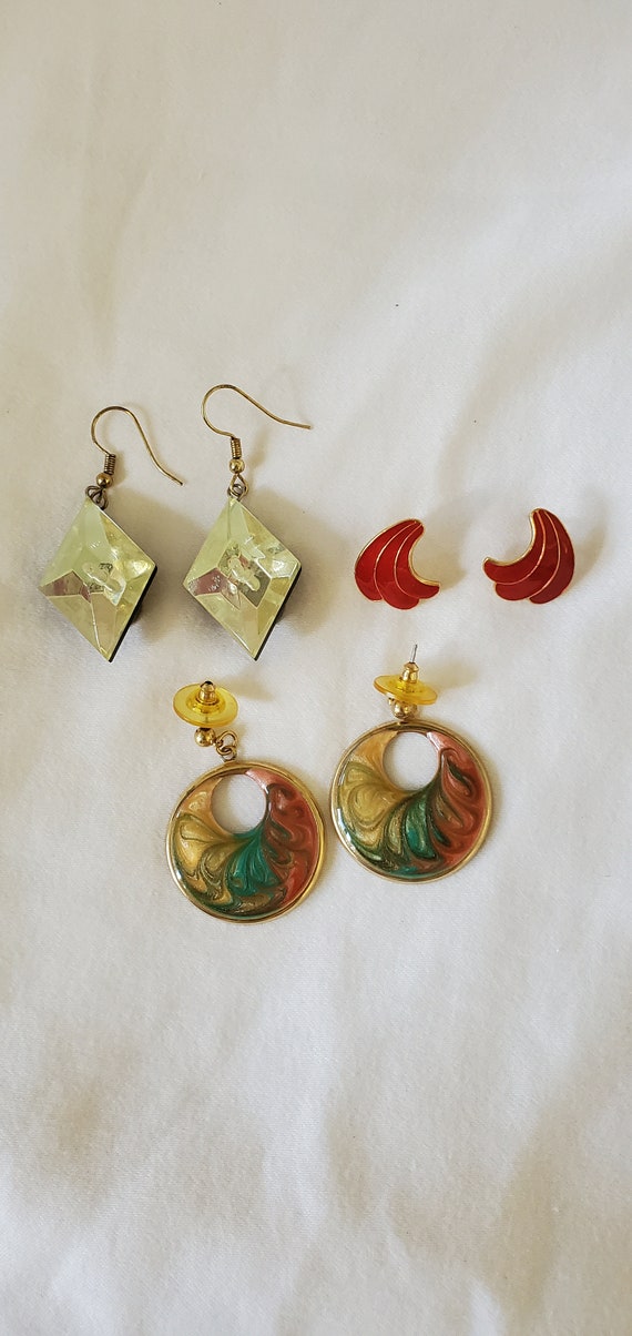 Set of 3 Pairs of Vintage Earrings