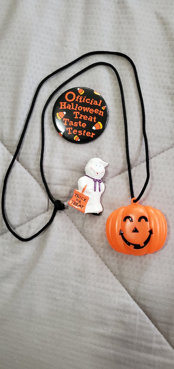 Halloween Necklace and 2 Pins!