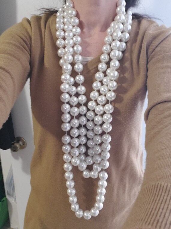 Huge Long Pearl Necklace - Etsy