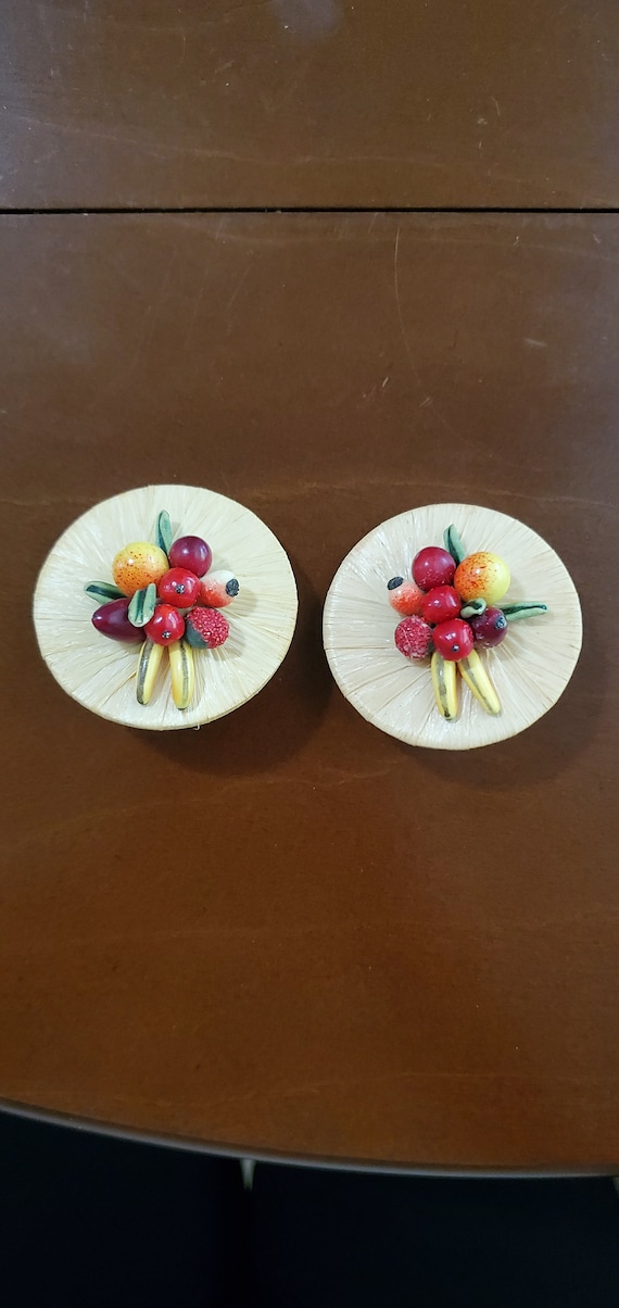 Vintage Fruit Clip-on Earrings
