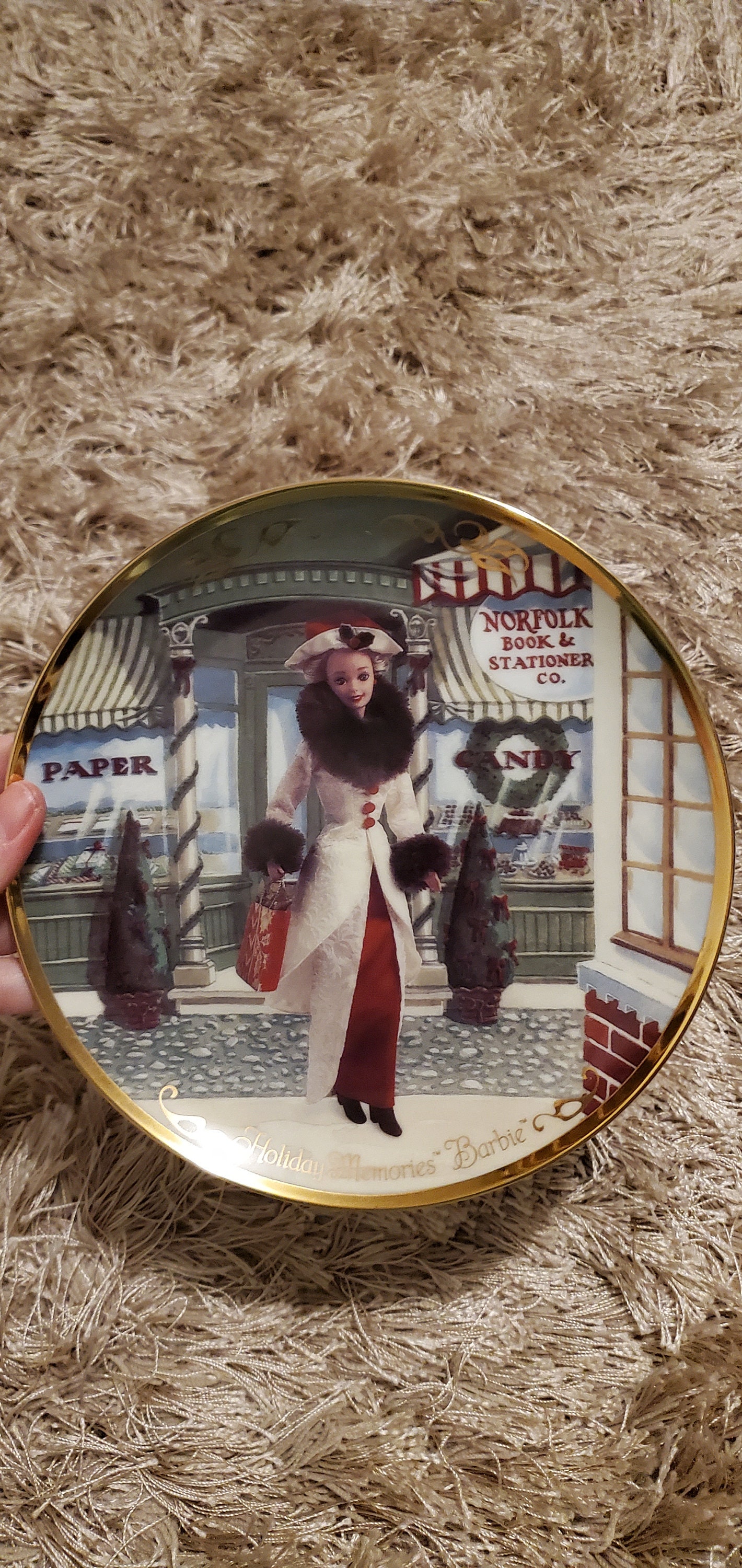 Vintage 1997 Holiday Memories Barbie Plate Etsy