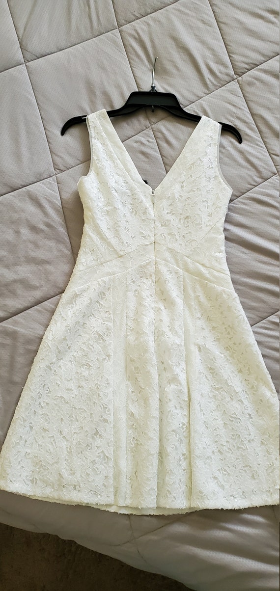 BCBGMAXAZRIA Cream Sequined Dress