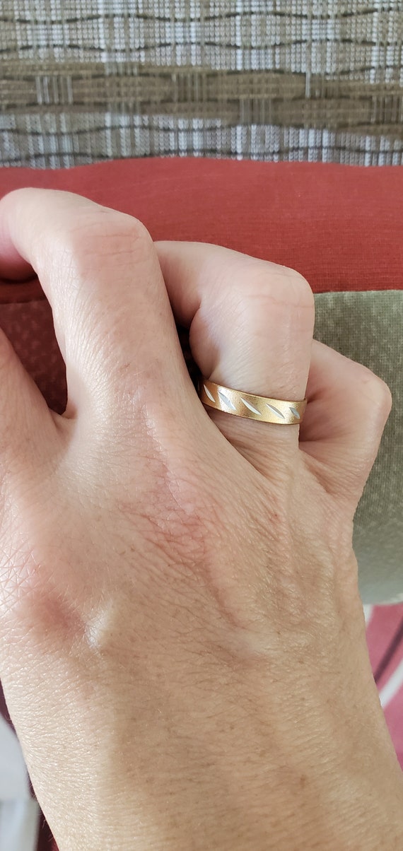 Unisex Gold and Silver Band Ring