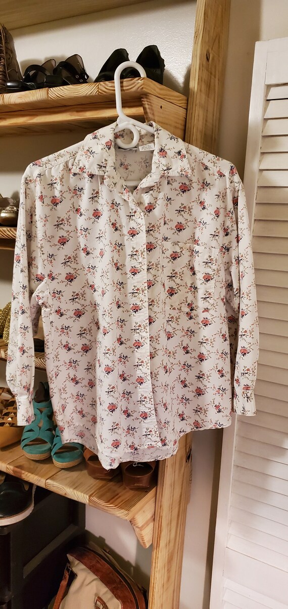 Floral button-down shirt