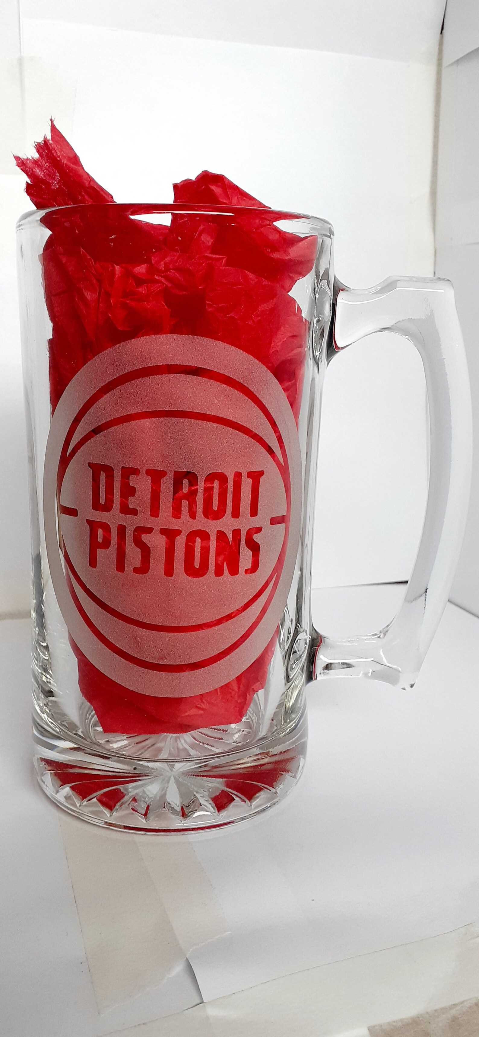 Beer Mug 26oz detroit Pistons Free Shipping Etsy