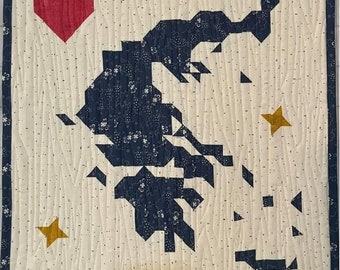 Patrón de edredón de Grecia - ¡4 tamaños!