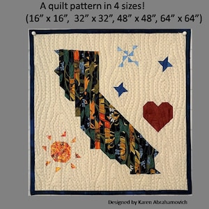 California Quilt Pattern - 4 Sizes!