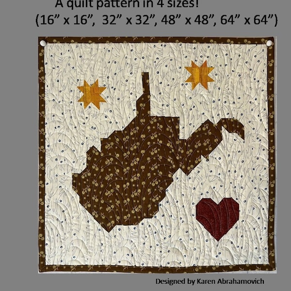 West Virginia Quilt Etsy