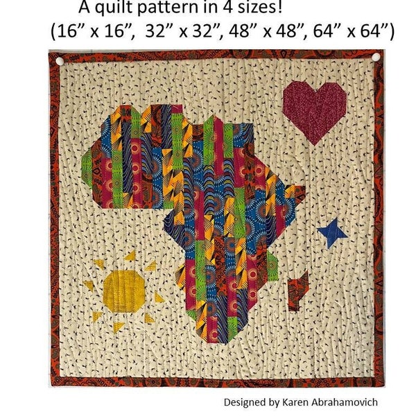 Africa Quilt Pattern - 4 Sizes!