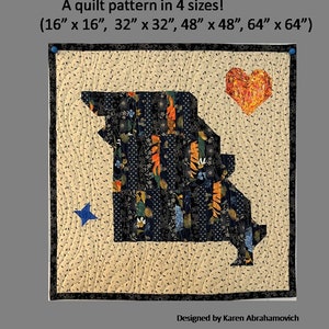 Missouri Quilt Pattern - 4 Sizes!