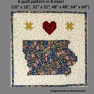 Iowa Quilt Pattern - 4 Sizes!