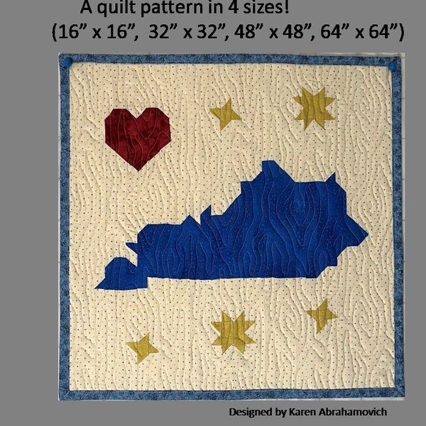 Kentucky Quilt Pattern - 4 Sizes!