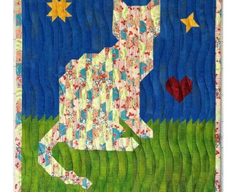 Patrón de edredón de gato calicó: ¡2 tamaños!