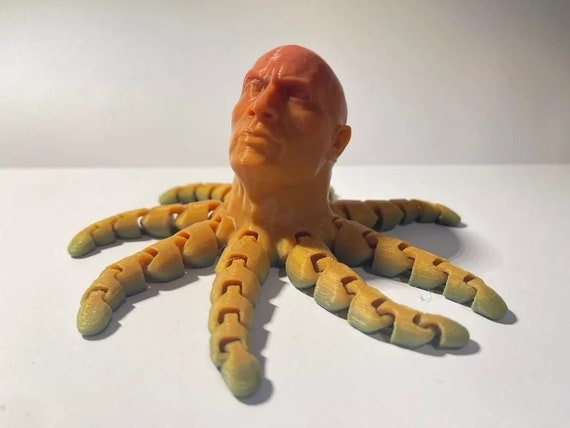 3D Printed Rocktopus the Rock Articulated Fidget Dwayne - Etsy
