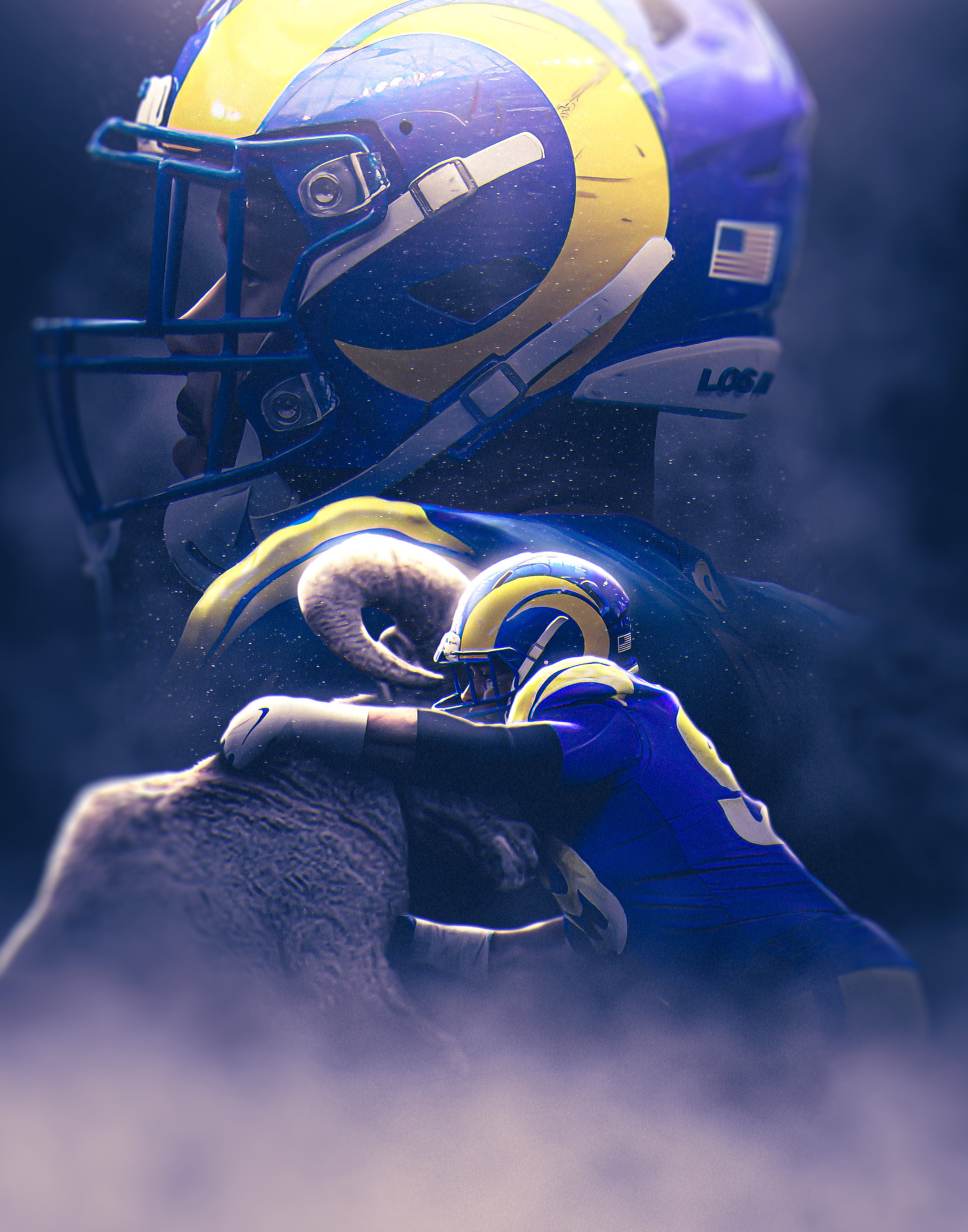 Aaron Donald Los Angeles Rams Poster, Sports Design, Sports Poster, NFL ...
