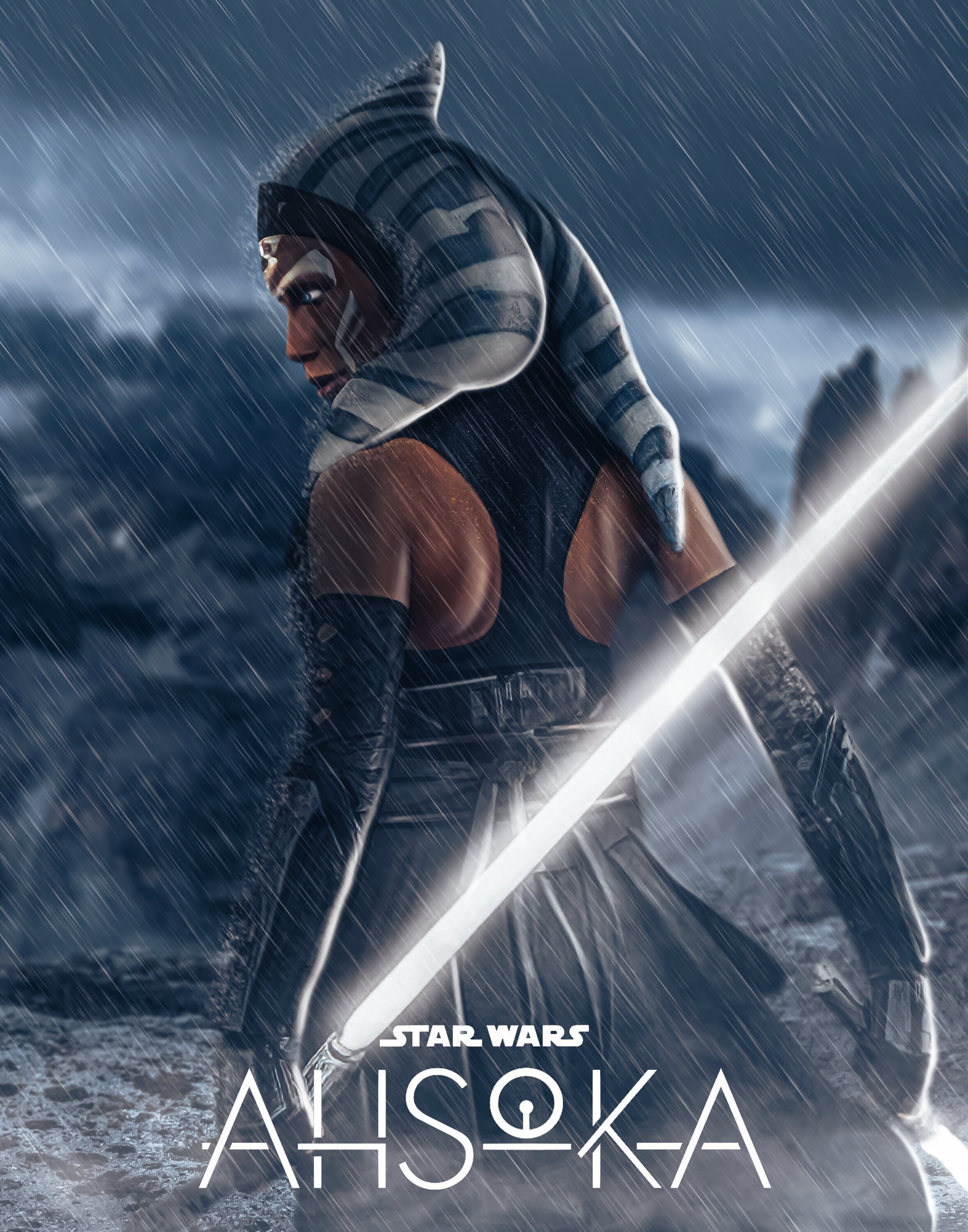 Ahsoka Poster, Star Wars, Star Wars Art, Wall Art, Kids Room, Fan Art
